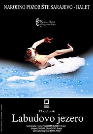 plakat za balet Labuđe jezero u Narodnom pozorištu Sarajevo
