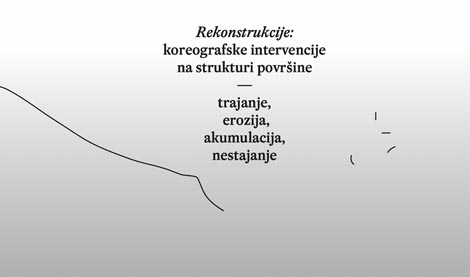 Sodaberg koreografski laboratorij: Rekonstrukcije: koreografske intervencije na strukturi površine – trajanje, erozija, akumulacija, nestajanje, autorica Marjana Krajač 