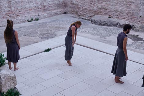 Koribant Lab: ne-mjesto tjelovanja, autorski tim Katja Grcić, Stipe Gugić, Kristina Lovrić, Slavena Verić, foto: Darko Škrobonja